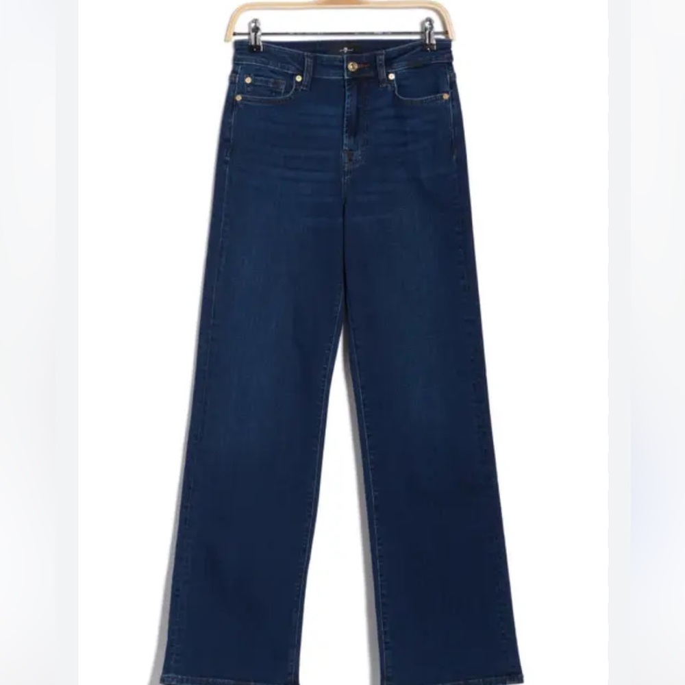 7 For All Mankind Women's Dark Blue Flare Jeans